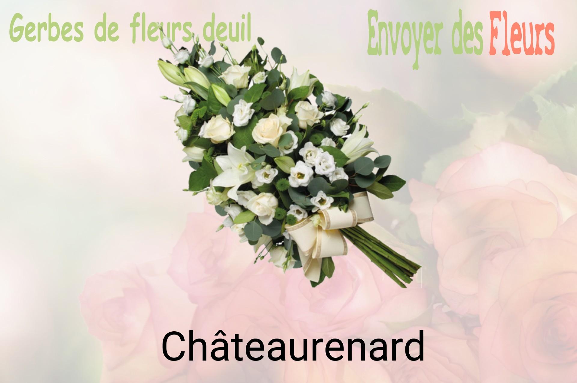 Gerbe de fleurs de deuil livrée à Châteaurenard